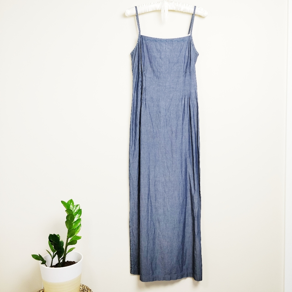 DKNY Jean maxi dress with small slit